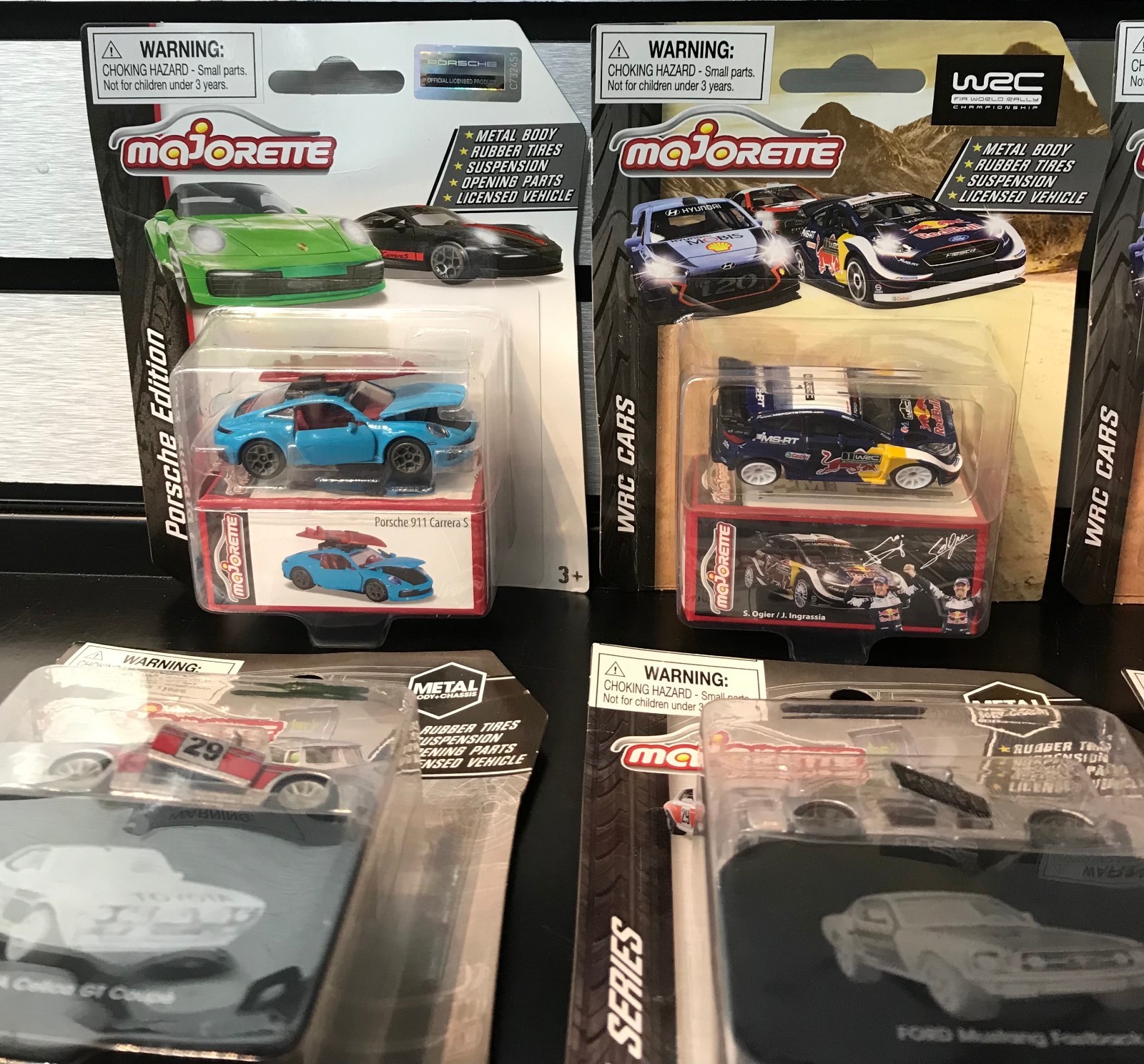 Majorette 1/64 MOC WRC, Porsche, Deluxe and Metal Series Cars Lot of 6 All NICE!