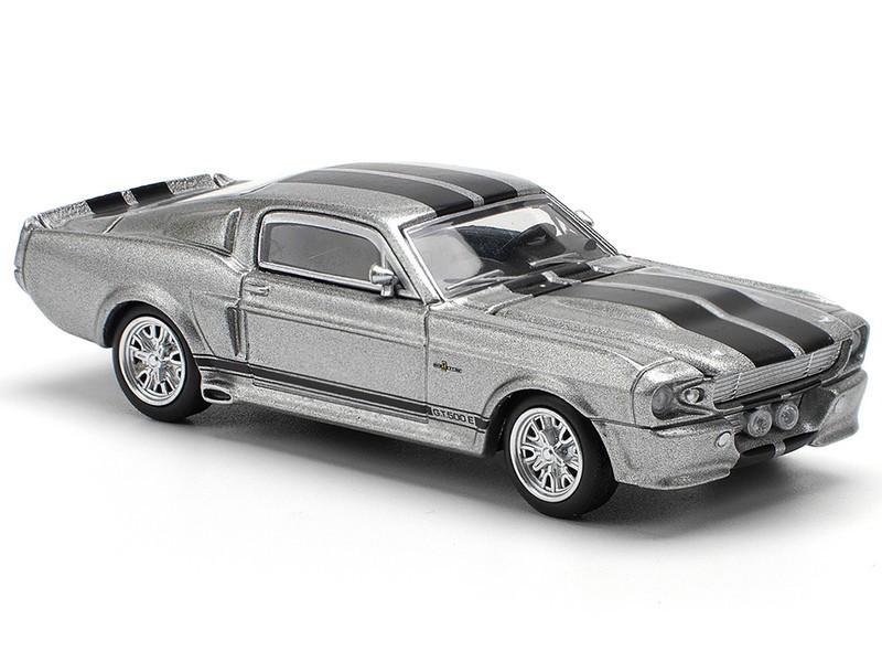 SHELBY MUSTANG GT500 GRAY 1/64 DIECAST MODEL CAR BY POP RACE PR640195