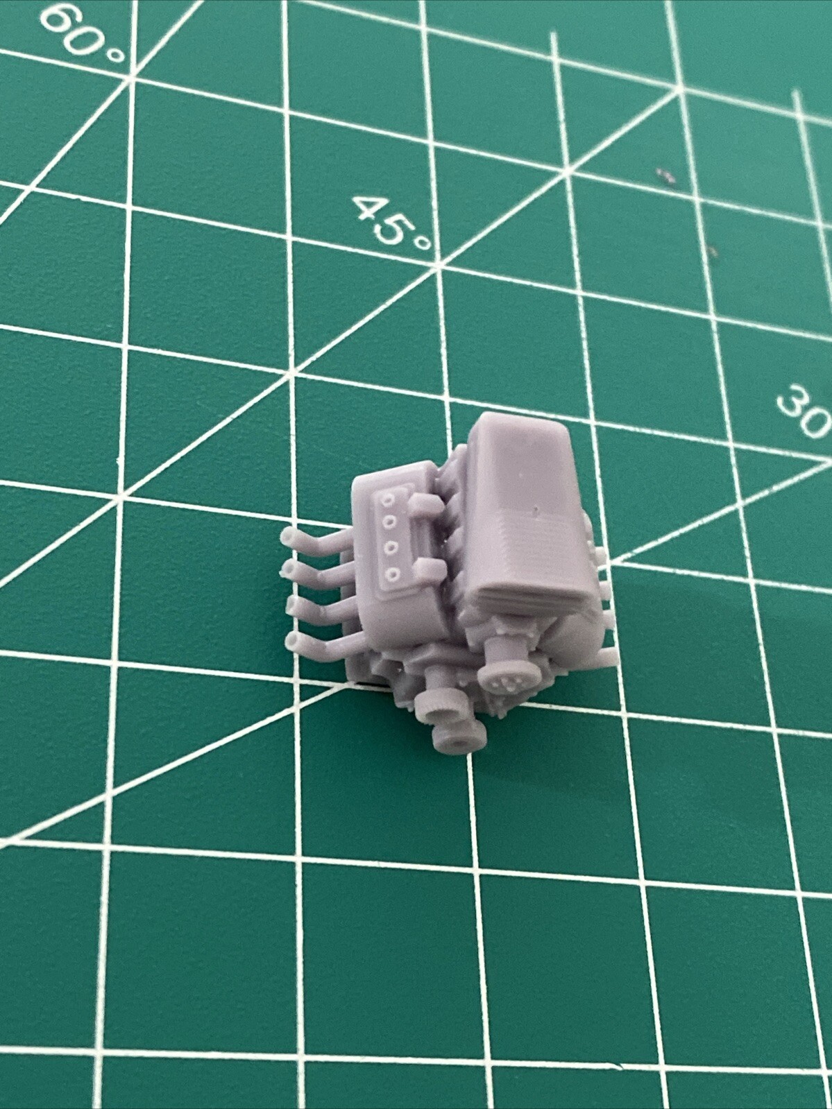 1/64 V8 Blown Motor Engine For Hot Rod Rat Rod Hot Wheels Custom Resin Printed