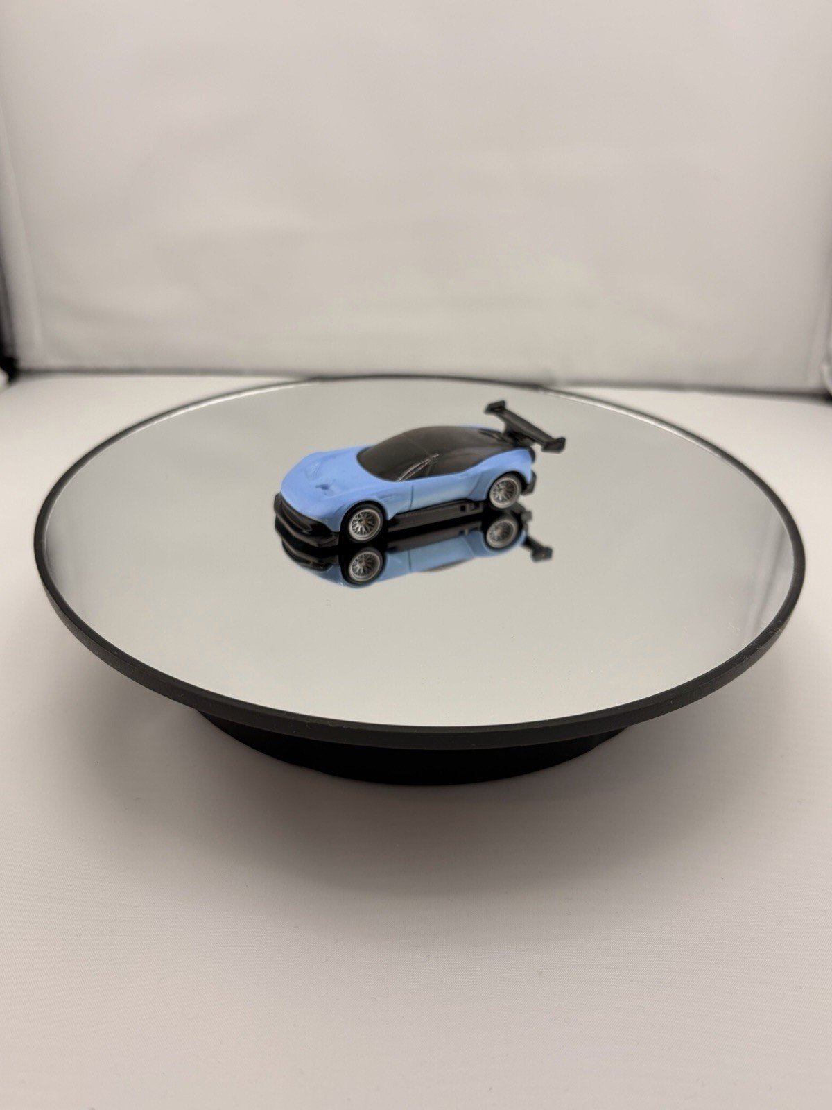 Blue & Black Diecast Toy Sports Car with Rear Wing Spoiler – Car Vehicle