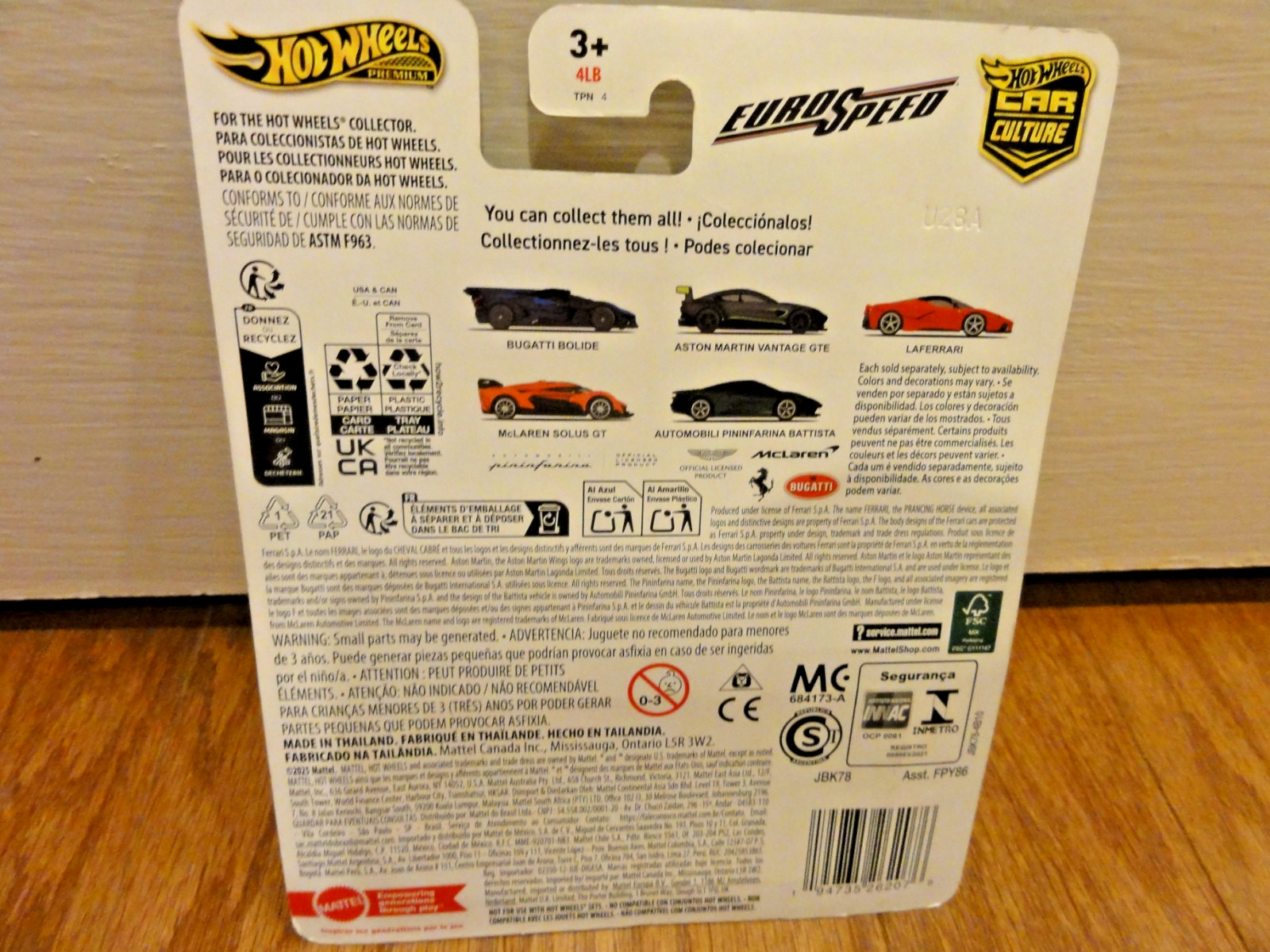 Hot Wheels Premium Car Culture Euro Speed Mclaren Solus GT Real Riders Diecast