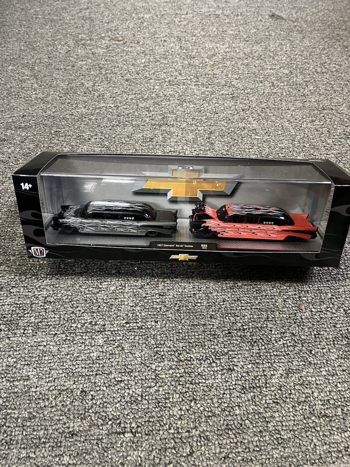 2024 M2 Machines Auto Haulers 1957 Chevrolet Bel Air Custom Limousine Set Mint!!