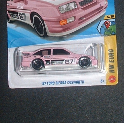 Hot Wheels HW EURO ’87 Ford Sierra Cosworth Pink 1:64 Diecast Car JJJ74-N9C05