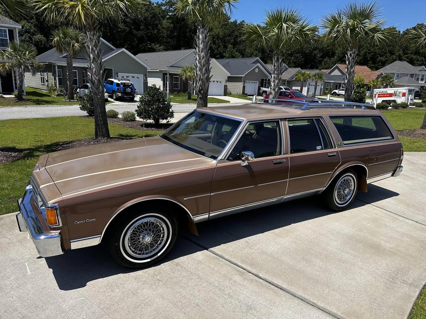 1985 Chevrolet Caprice Estate Station Wagon Beige Metallic in 1:18 scale by MCG
