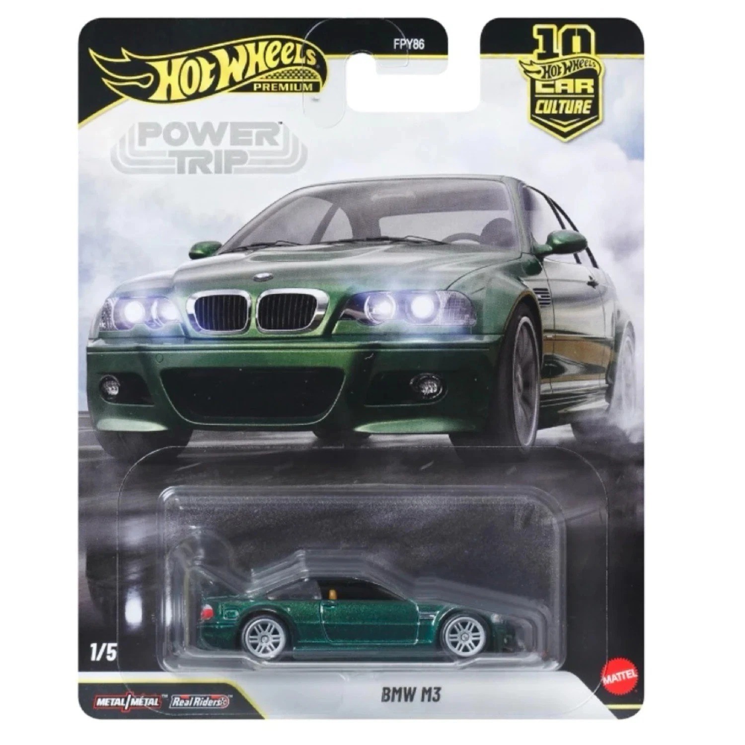Hot Wheels BMW M3 E46 “Power Trip” 1:64 Green Diecast Model Car JKG30-6B