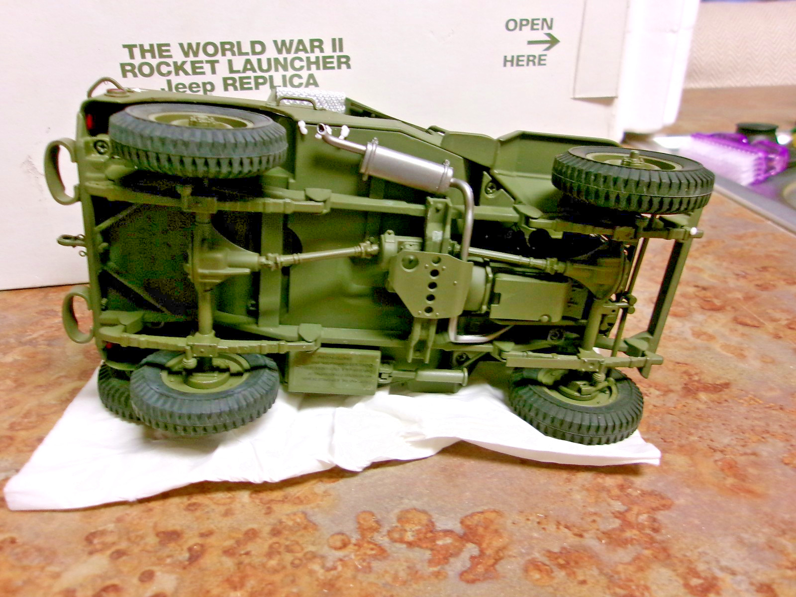 Danbury Mint World War II Jeep Replica W/Rocket Launcher 1:16-Full Package-NEW!