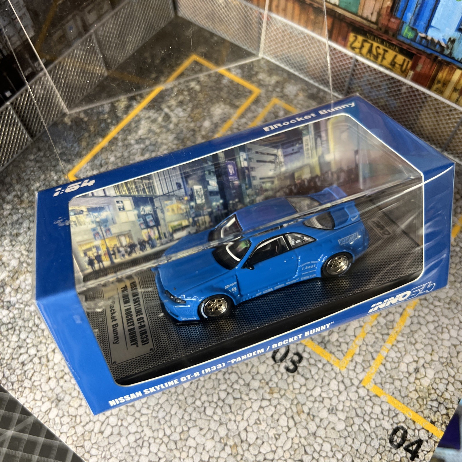 1/64 INNO INNO64 Nissan Skyline GTR R33 PANDEM Rocket Bunny Blue IN64-R33P-BLU