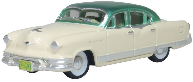 NEW RELEASE OXFORD Diecast 1/87 1953 Kaiser Manhattan 4dr. 87KM53001 Ivory/Grn