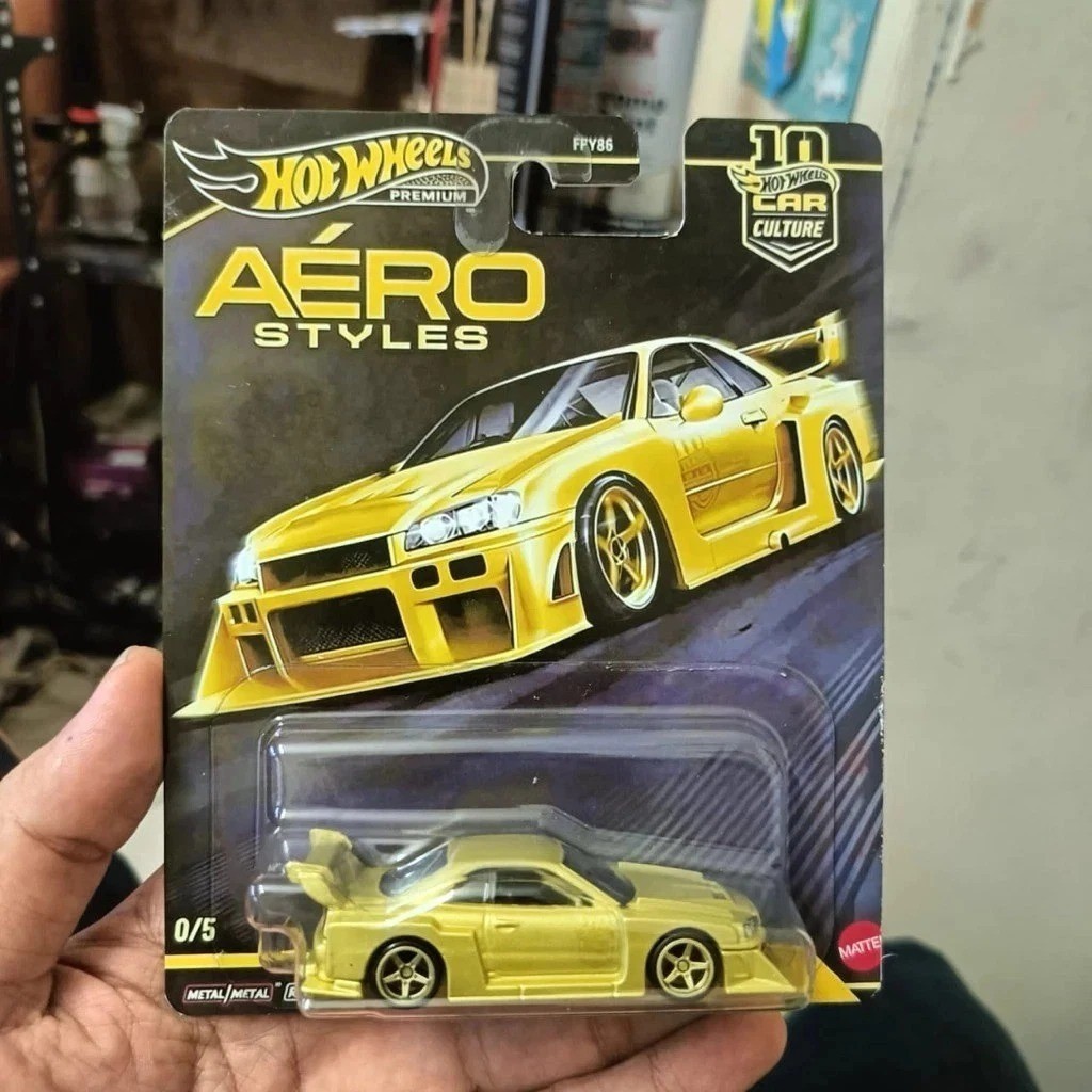Hot Wheels Aero Styles Gold LBWK LB-ER34 Super Silhouette | Custom CHASE Diecast