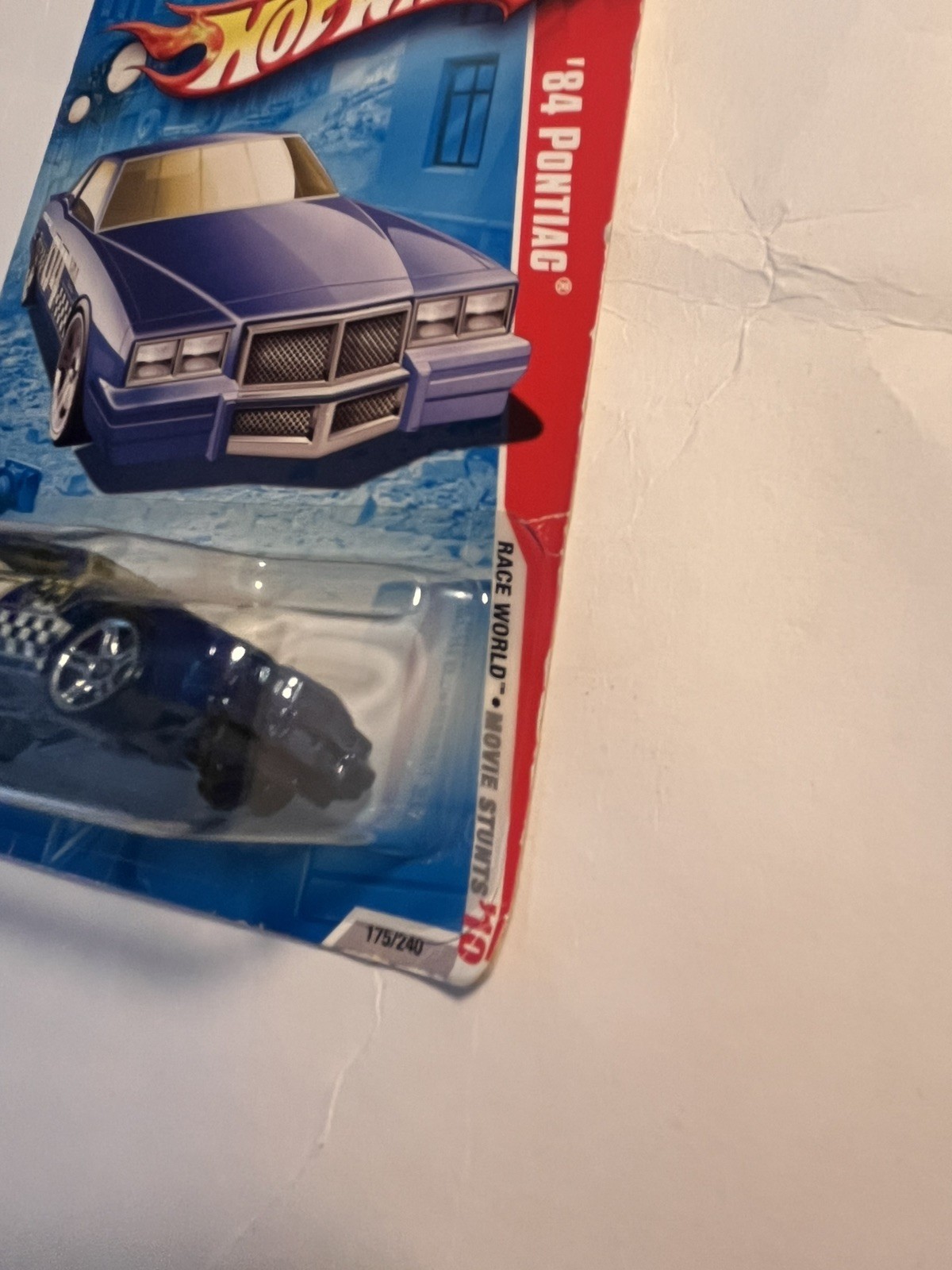 2010 Hot Wheels #175 Race World-Movie Stunts 3/4 ’84 PONTIAC Blue Variant w/Pr5s