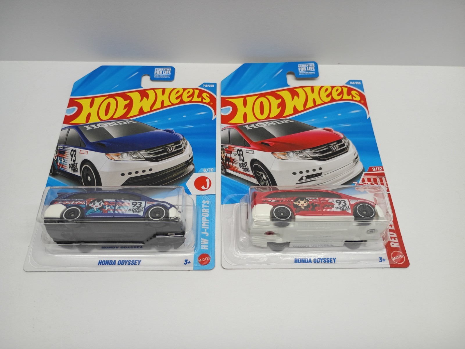 New ! 2026 Hot Wheels Red Edition Honda Odyssey + Blue Mainline Version Lot of 2