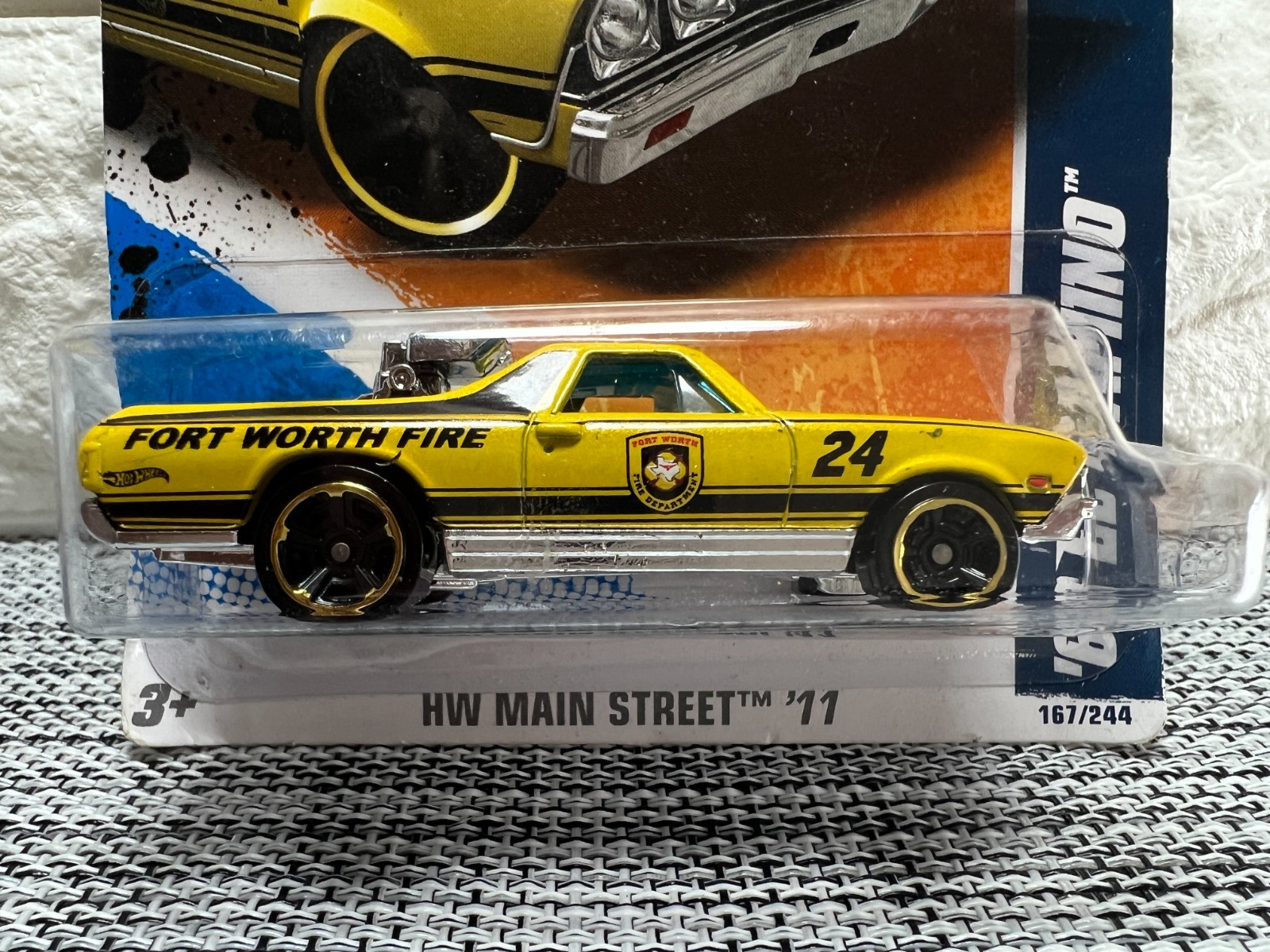 Hot Wheels HW Main Street ’11 7/10 ’68 El Camino 167/244 Yellow
