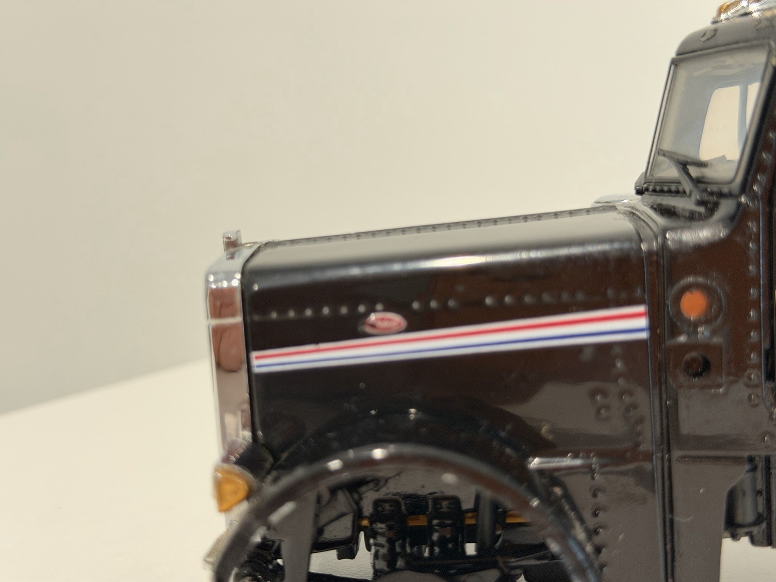Peterbilt Truck Tractor Trailer Unit in Black by Franklin Broken