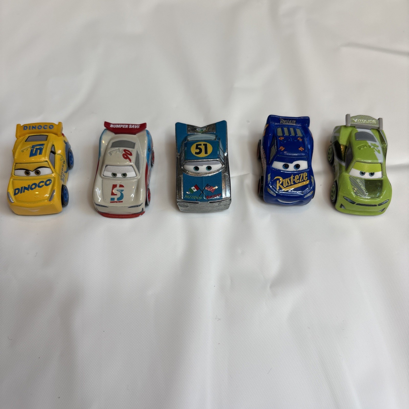 Disney Pixar Cars Mini Racers Diecast Lot 5 Cruz, Conrev, Doc, McQueen, Yardly