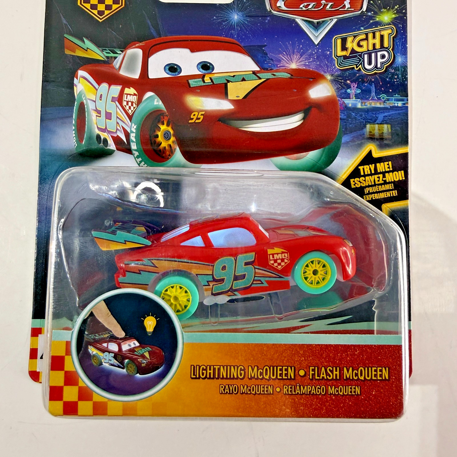 Disney Pixar Cars Light Up Lightning McQueen Race To Celebrate Mattel New 2026