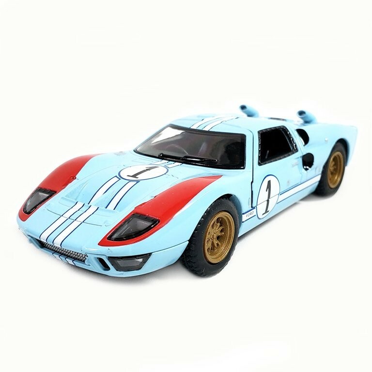 5427DF) Kinsmart 5″ Die-cast: 1966 Ford GT 40 MKII (BLUE) 1/32 Scale