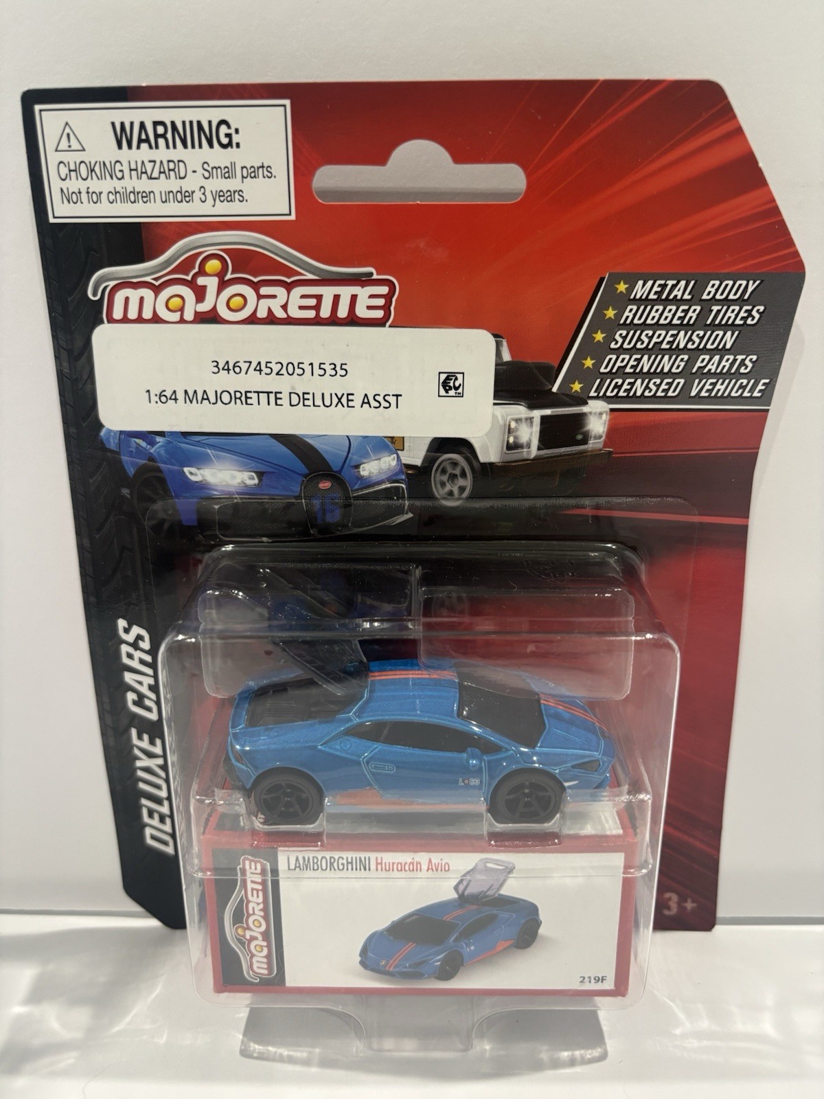 Majorette Deluxe Cars Lot Of (5)-Bugatti Chiron, Bugatti Blue,McLaren,& 2 Lambos
