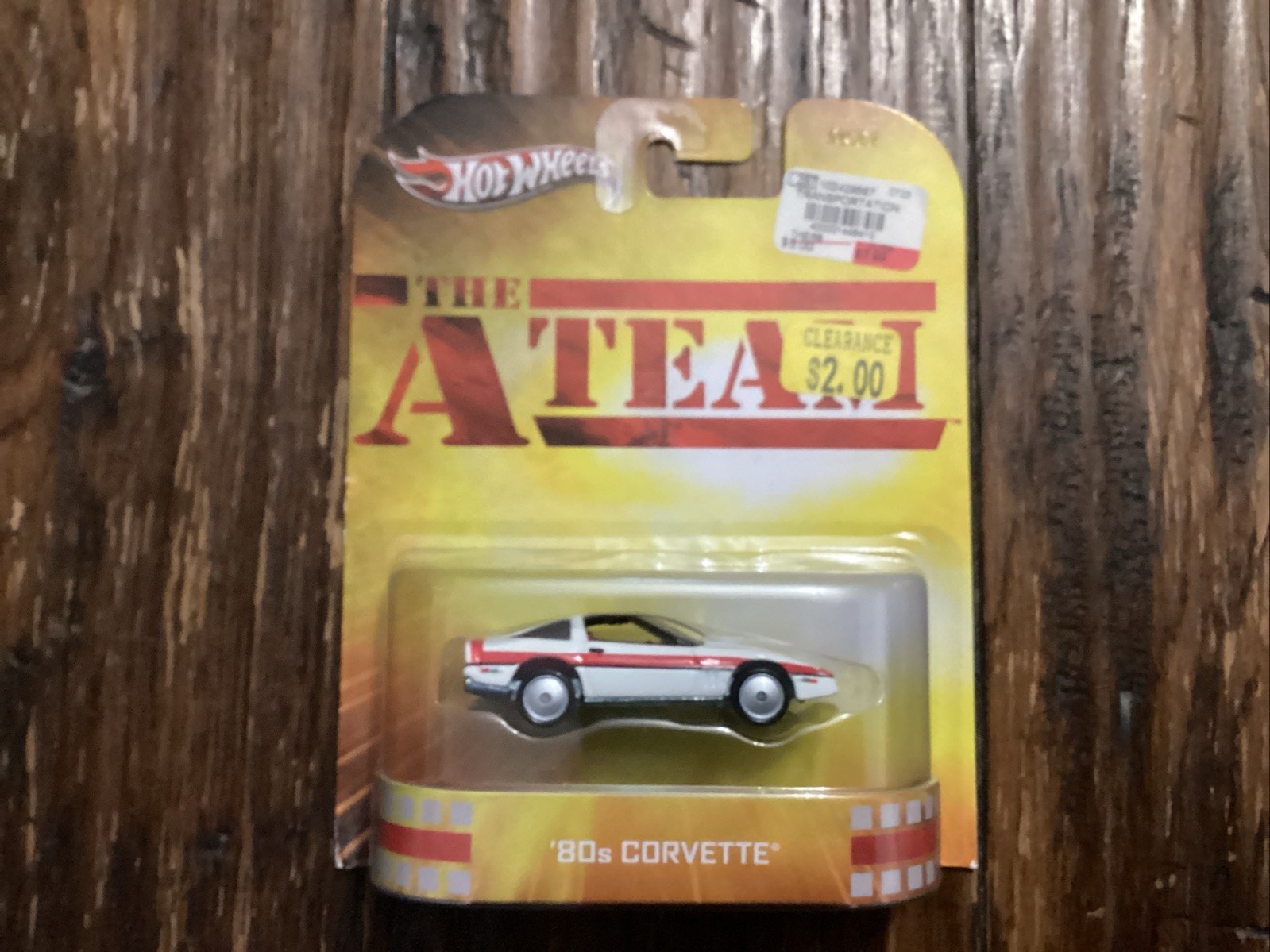 1/64 HOT WHEELS REAL RIDERS A-TEAM 1980’S CHEVROLET CORVETTE WHITE