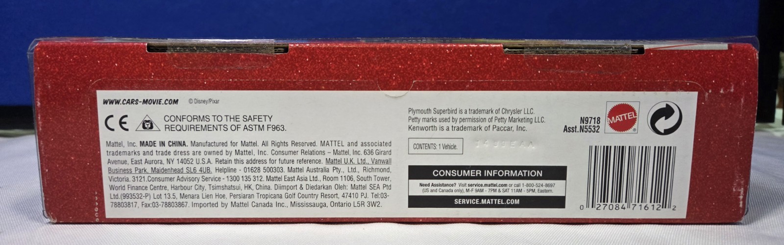 Cars Disney Pixar TRUNK FRESH HAULER 9 “New, Sealed”