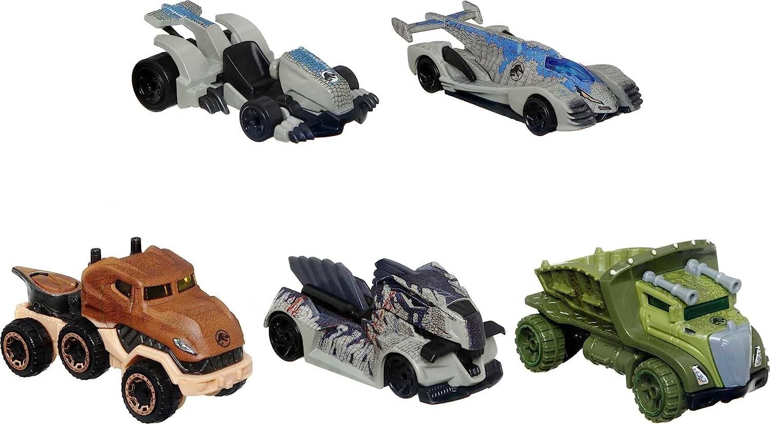 🦖 2022 NEW Hot Wheels Jurassic World Dominion Character Cars 5 Pack Box Set 🦕