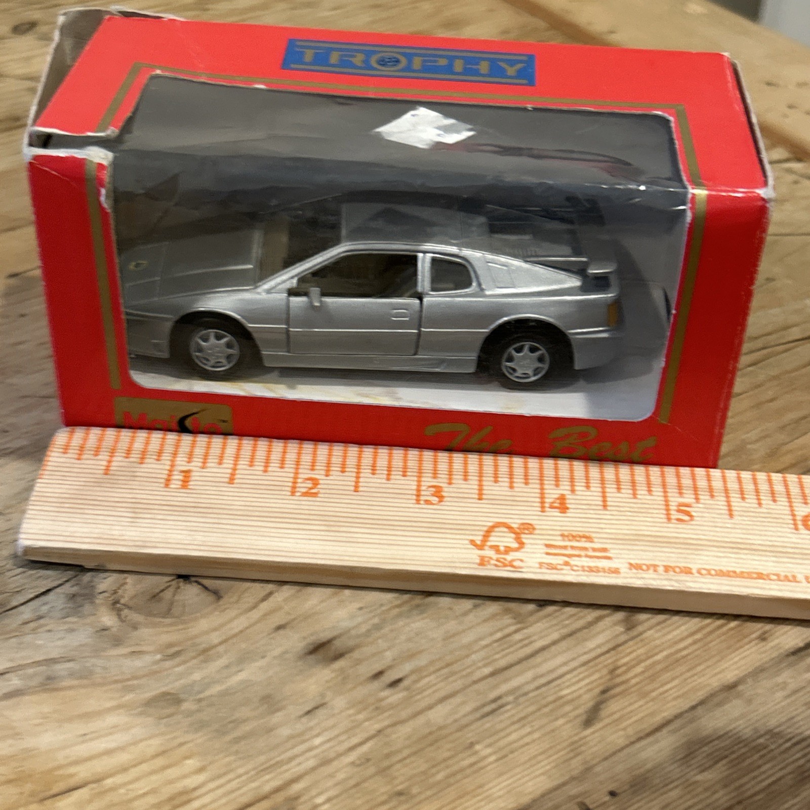Maisto Lotus Esprit Scale 1:38 Silver with Box Die Cast and Plastic Model Car