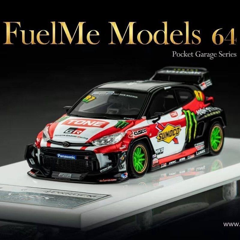 1:64 Rocket Bunny Yaris Monster Energy Resin Car Model | Diecast Scale Miniature