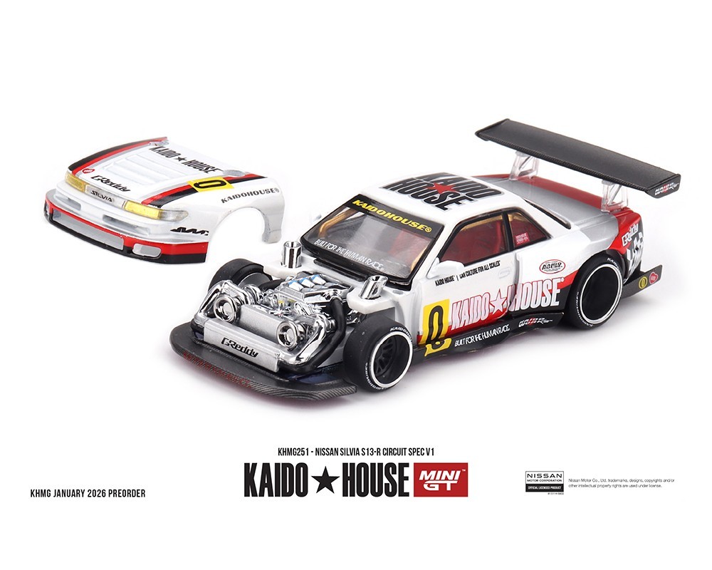 1/64 Kaido House x Mini GT Nissan Silvia S13-R Circuit Spec V1 KHMG251