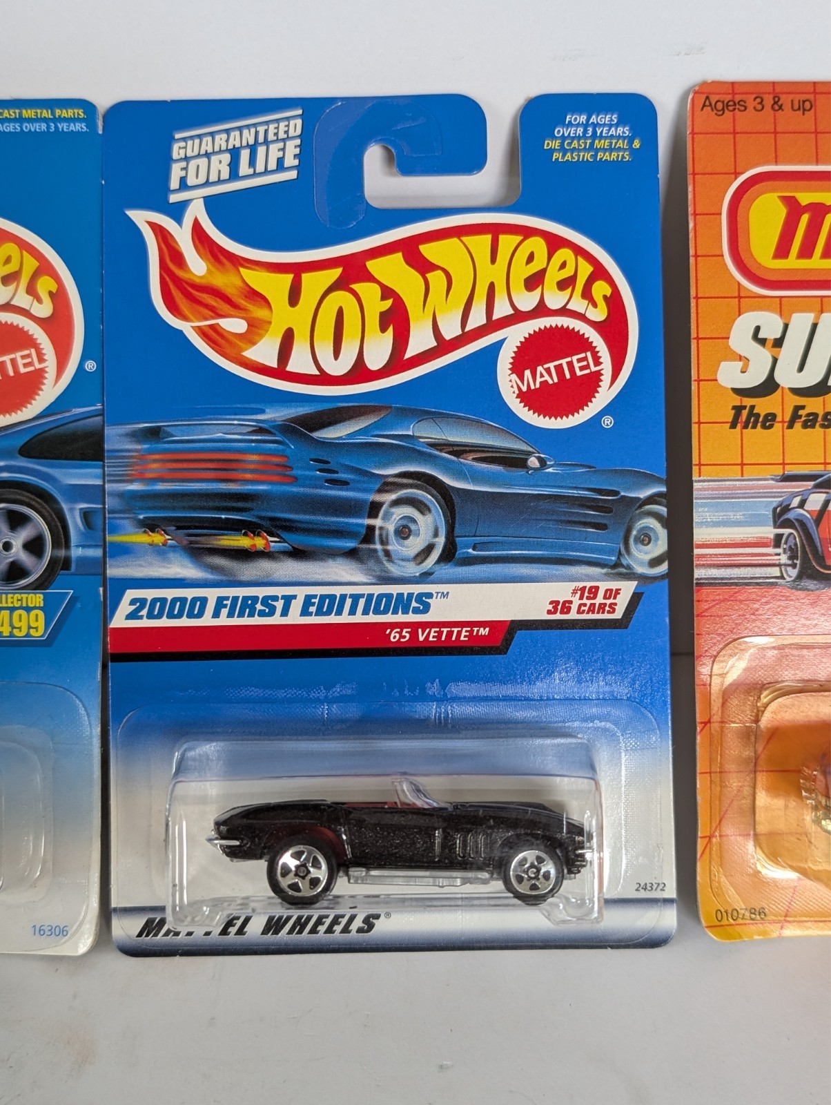 Hot Wheels Blue Card Lot of 4 Corvettes – Split Window 65 Vette Superfast 62