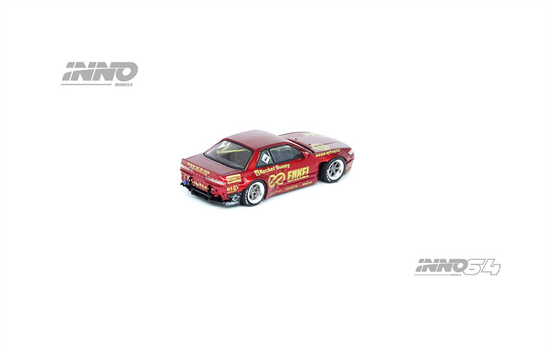 INNO 1:64 NISSAN SILVIA S13 (V2) PANDEM / ROCKET BUNNY Red Metalic Model Car