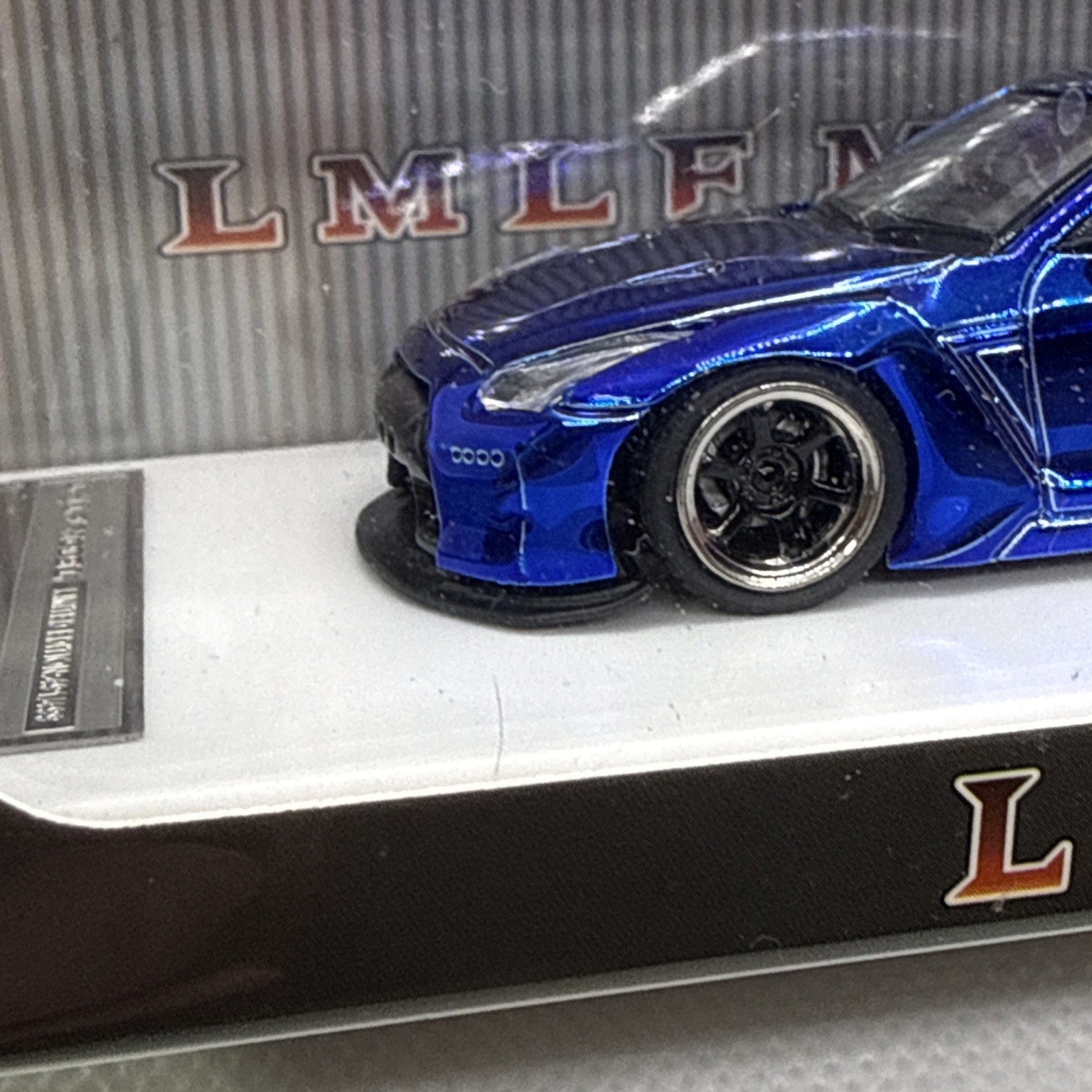 1:64 LMLF MODEL Nissan GT-R R35 Pandem Rocket Bunny Electroplating Blue LTD