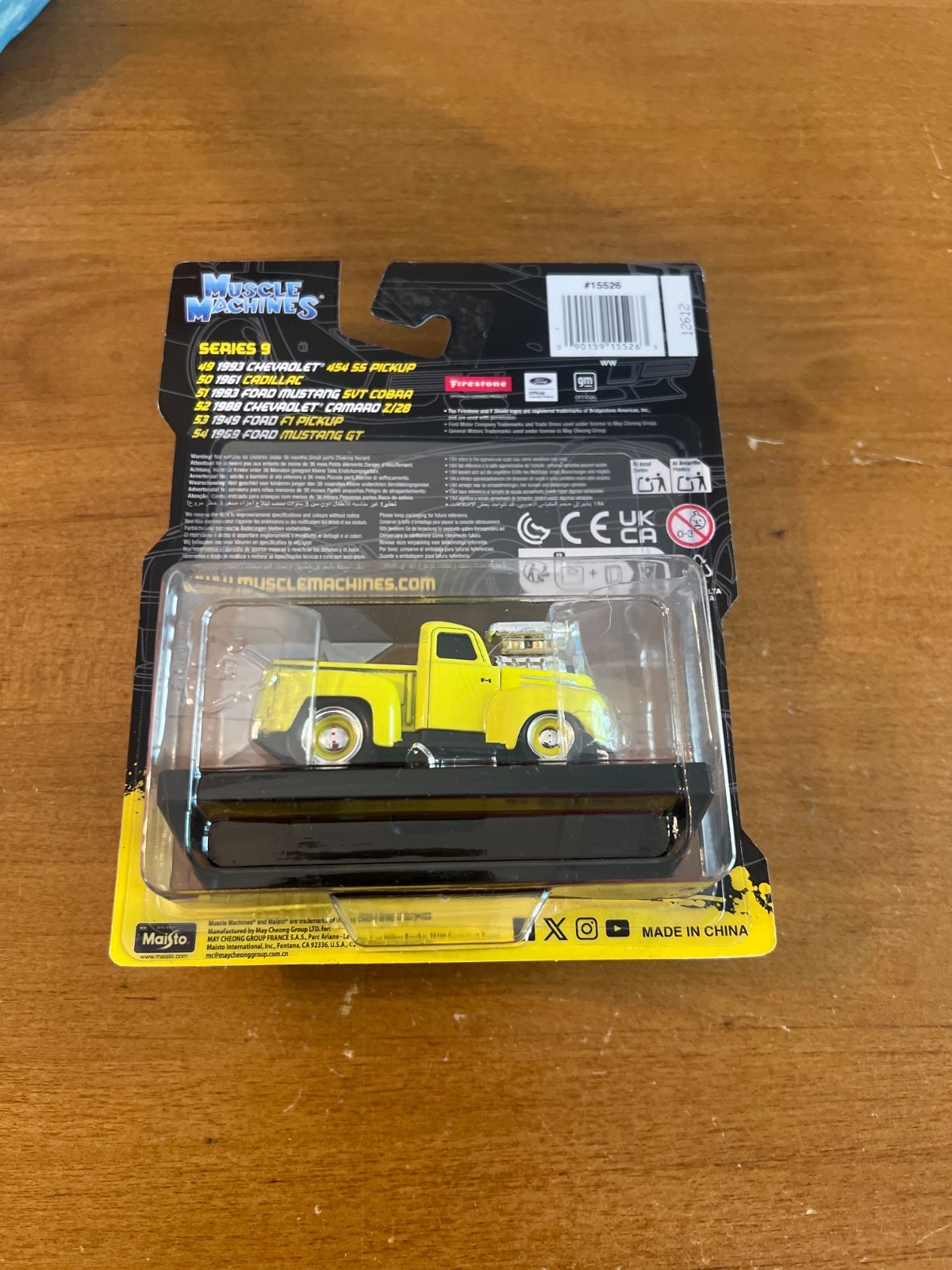 Maisto Muscle Machines Series 9 Die-Cast Model 53 1949 Ford F1 Pickup Yellow NEW