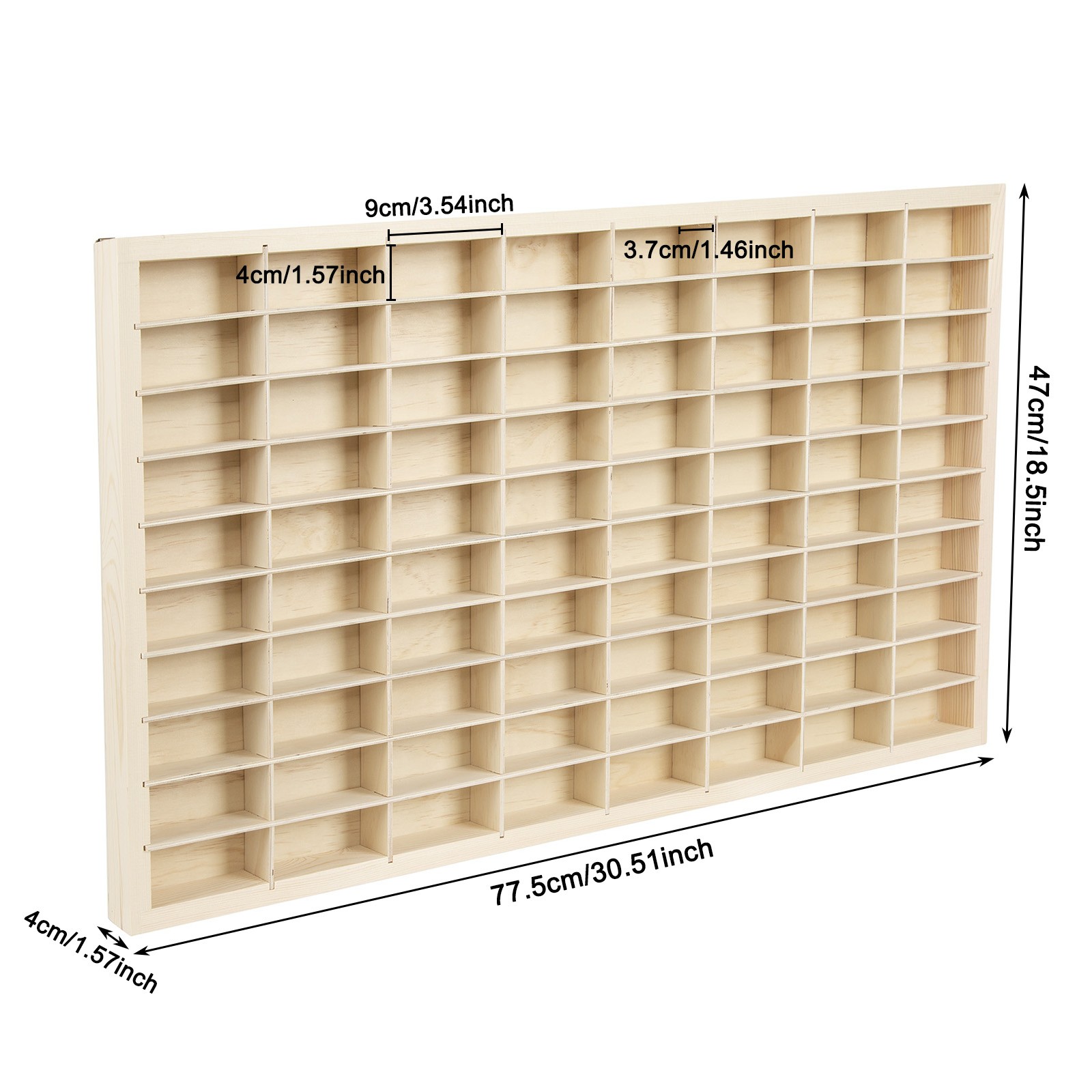60/62/80 Grid 1:64 Toy Car Model Display Storage Case Wood Shelf Show Collection