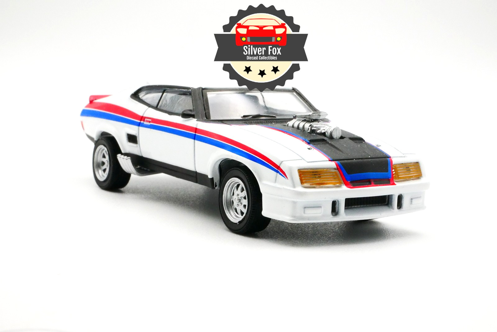 1973 FORD FALCON XB WHITE RACING 1/64 SCALE DIECAST COLLECTOR MODEL CAR