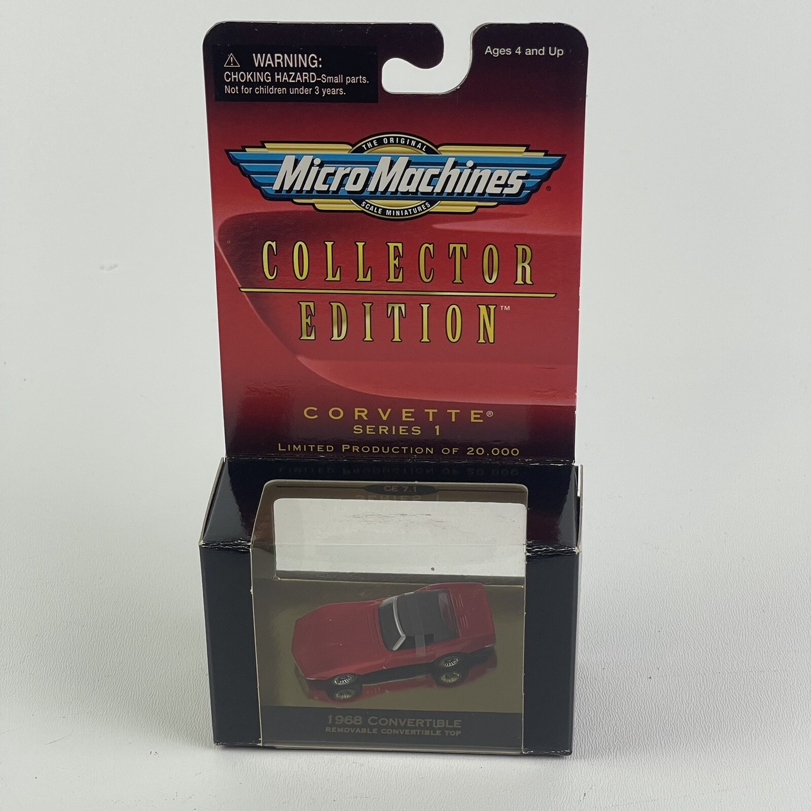 Micro Machines Corvette Series 1 1968 Convertible Removable Top 1998 RED Galoob
