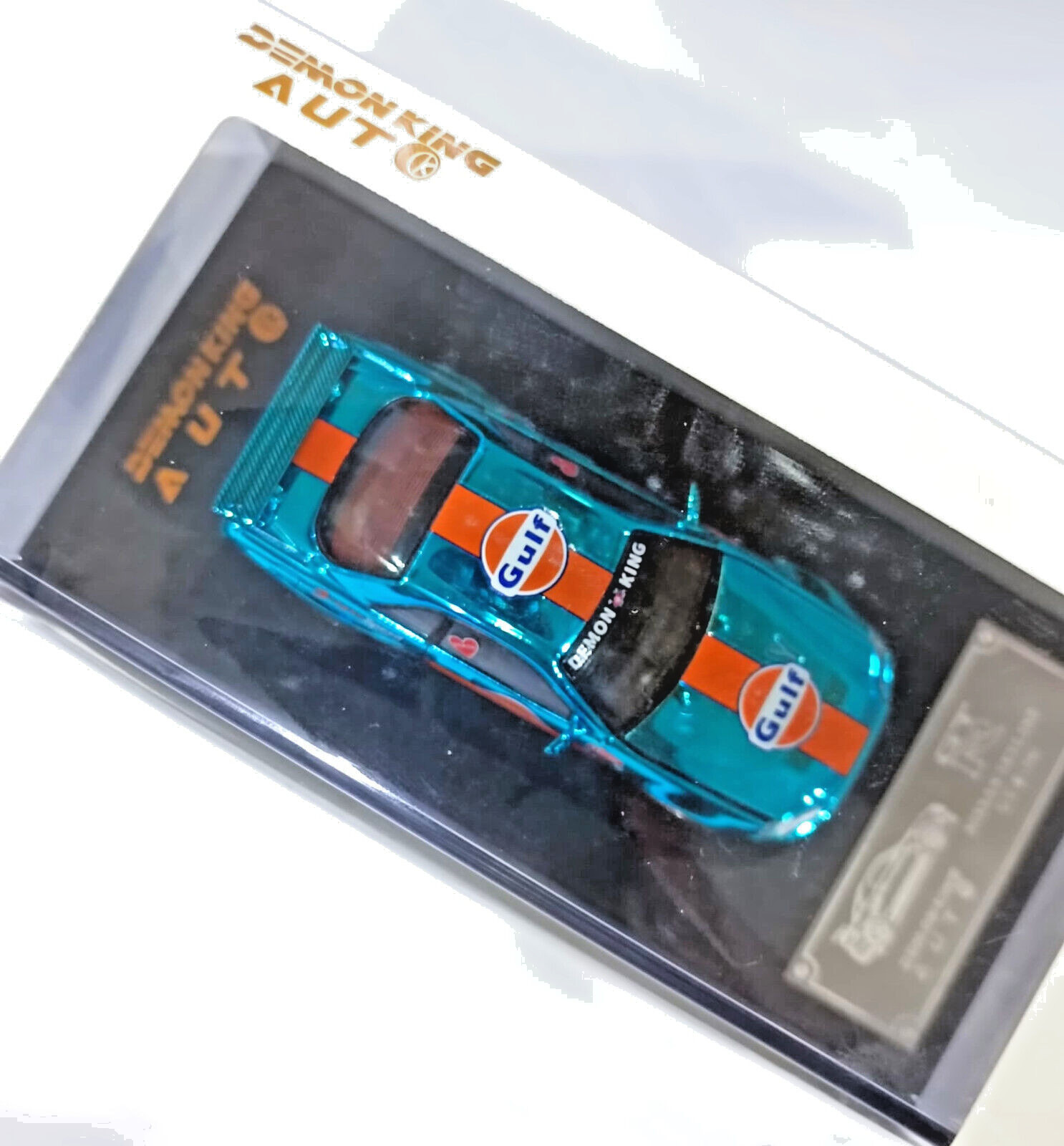 Demon King Auto Nissan GT-R R34 Gulf Chrome Blue 1/64 Diecast Model 2024 NIB
