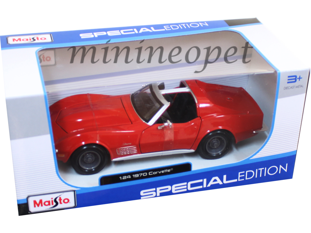 MAISTO 31202 1970 CHEVY CORVETTE COUPE 1/24 DIECAST MODEL CAR RED