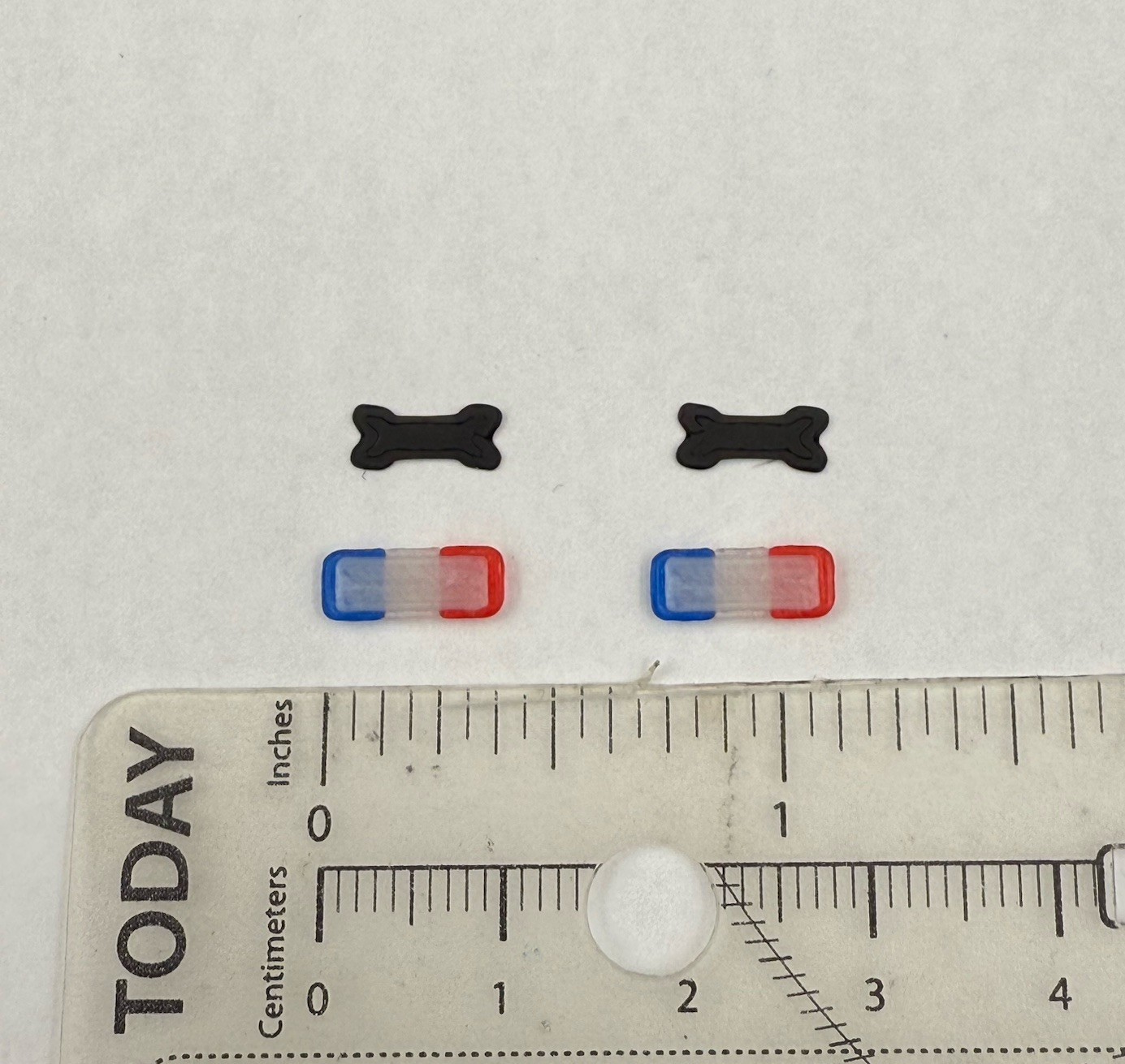 2 Pack 1/64 Mini Whelen Edge Blue Clear Red Lightbar Gray Top Police Fire EMS