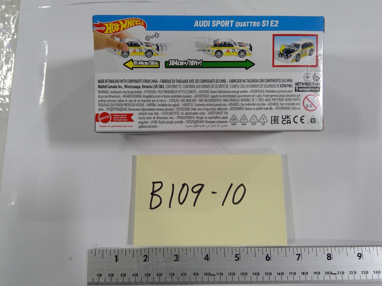 Hot Wheels Audi Sport Quattro S1 E2 Pull-Back Speeders White Diecast Toy 3+ New