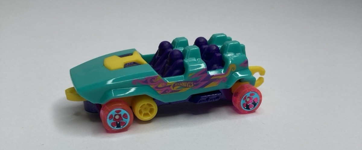 Mattel Hot Wheels Loopster teal green toy roller coaster car diecast 1:64 scale