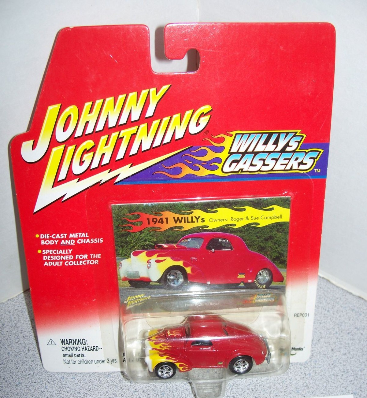 ROGER & SUE CAMPBELL 1/64 NHRA 1941 WILLY’S GASSER JOHNNY LIGHTNING