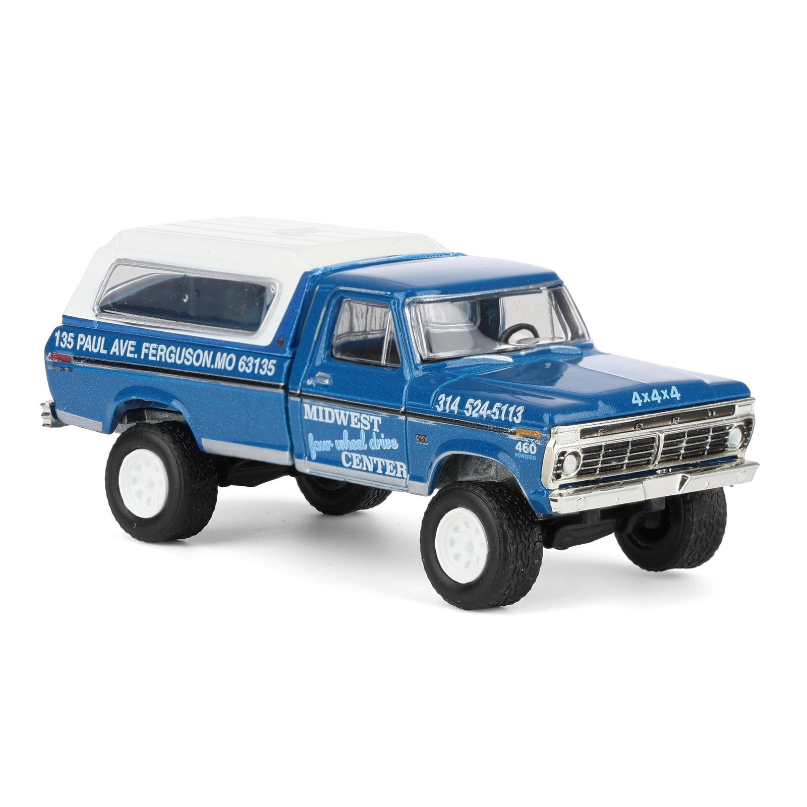 Greenlight 1/64 1974 Ford F-250 with Camper Shell Midwest 4WD Center 30345