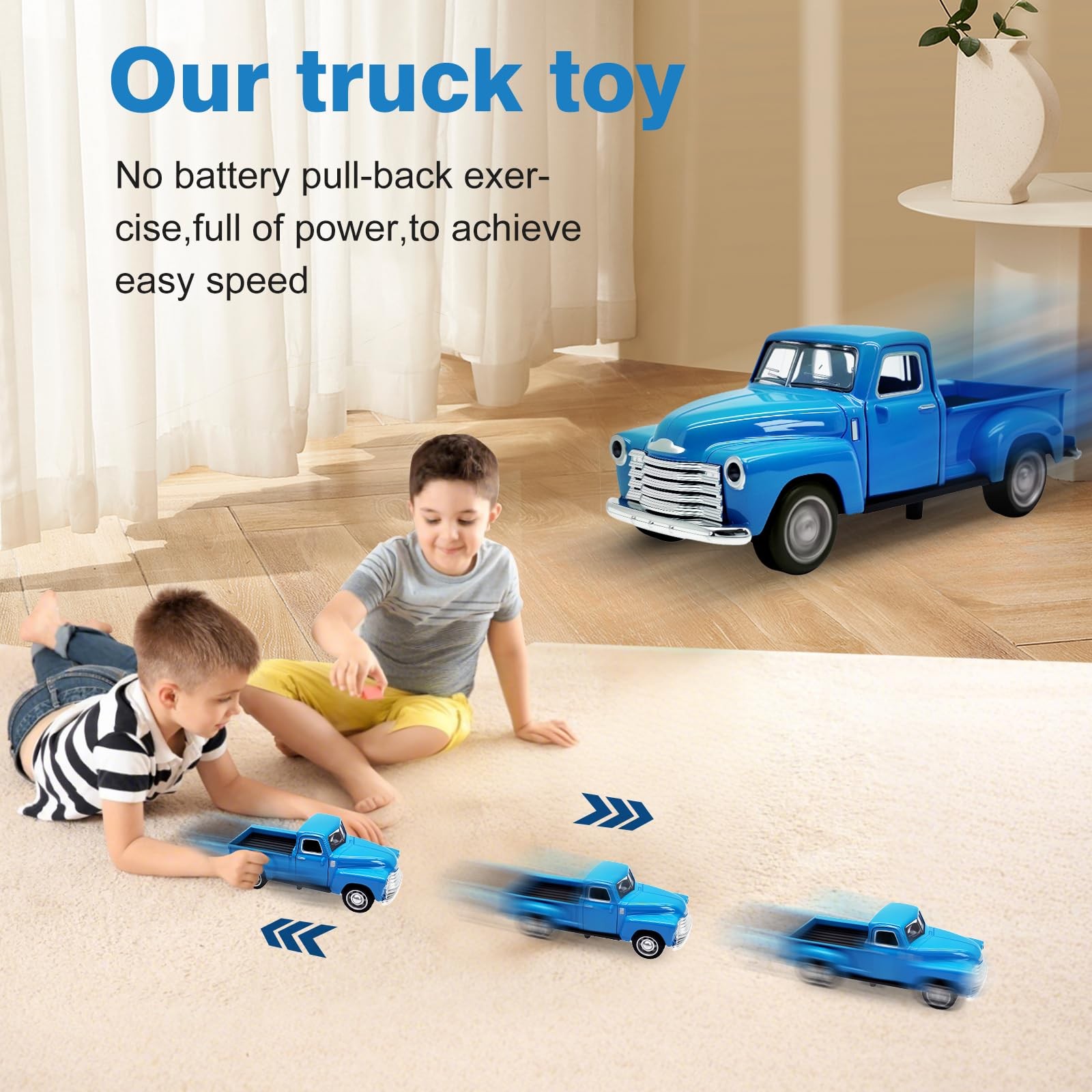 Little Blue Truck Toy for Toddlers 2 3 4 5 6 7 8 Year Old Boys Girls,1:32 All…