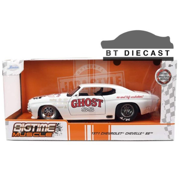 JADA BIGTIME MUSCLE 1971 CHEVY CHEVELLE SS 1/24 GHOST SS WHITE 36636