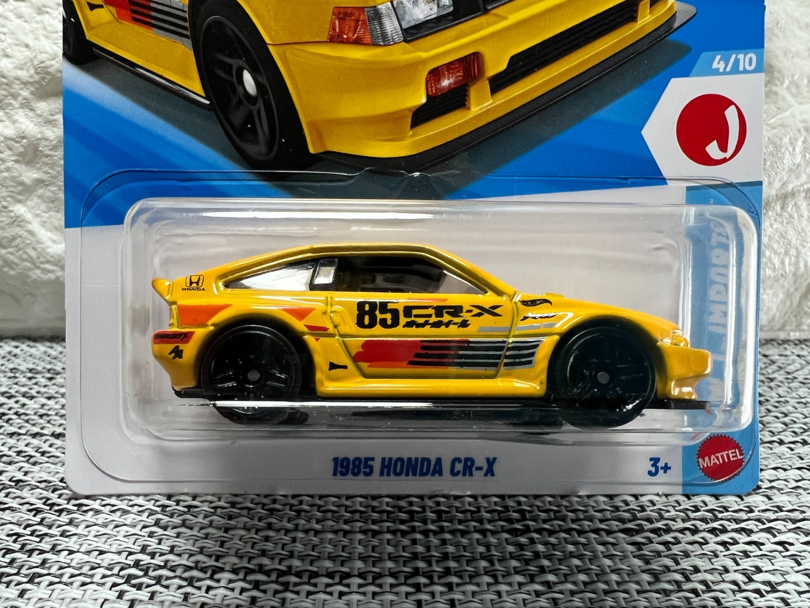Hot Wheels HW J-Imports 4/10 1985 Honda CR-X 89/250 Yellow