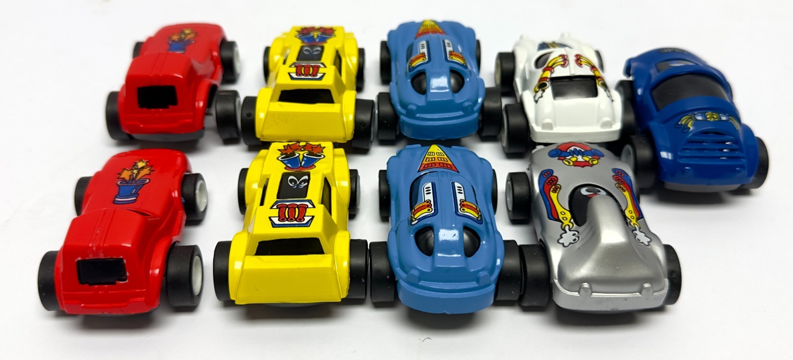 PullBack Action Car Lot Of 9 Unbranded Vintage 80-90’s All Working 1:64 Scale