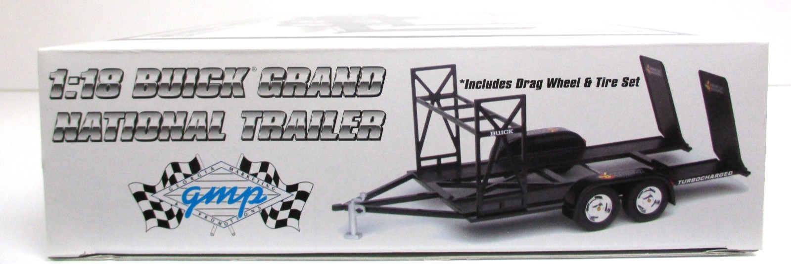 GMP – BUICK GRAND NATIONAL OPEN CAR TRAILER / DRAG WHEEL AND TIRE SET – 1/18