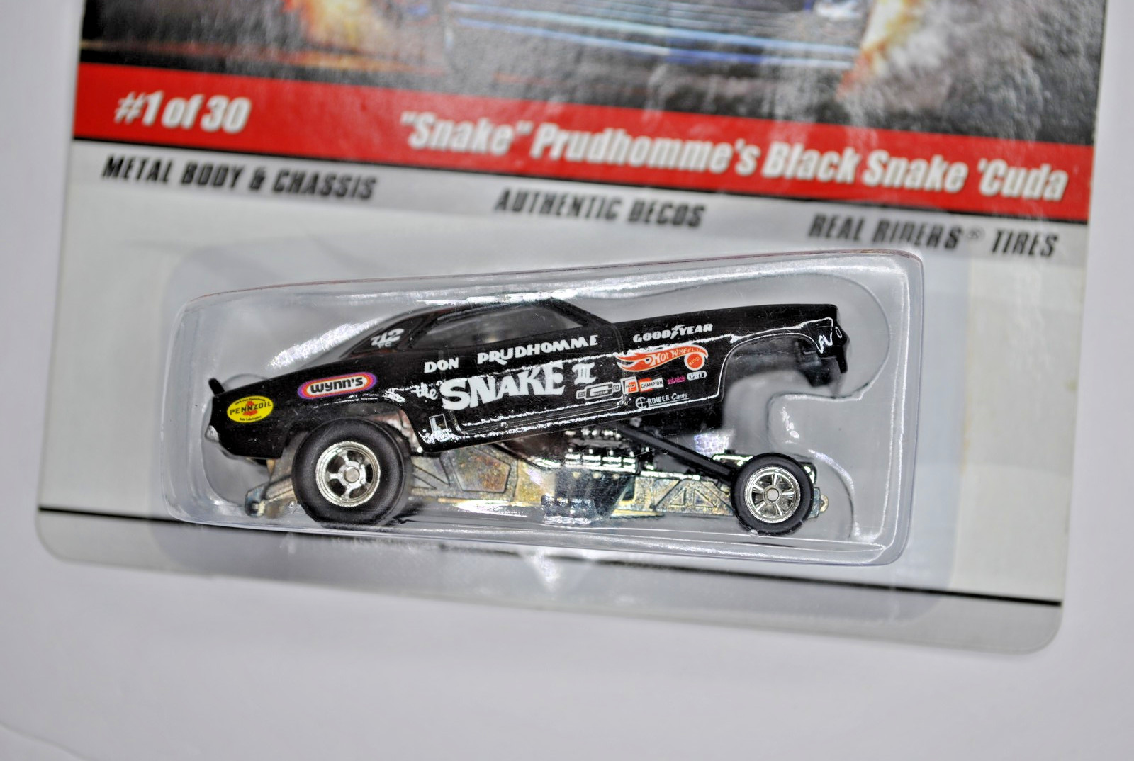 Hot Wheels Dragstrip Demons Lot of 2 Snake Prudhommes and Lil Nate Plymouth Cuda