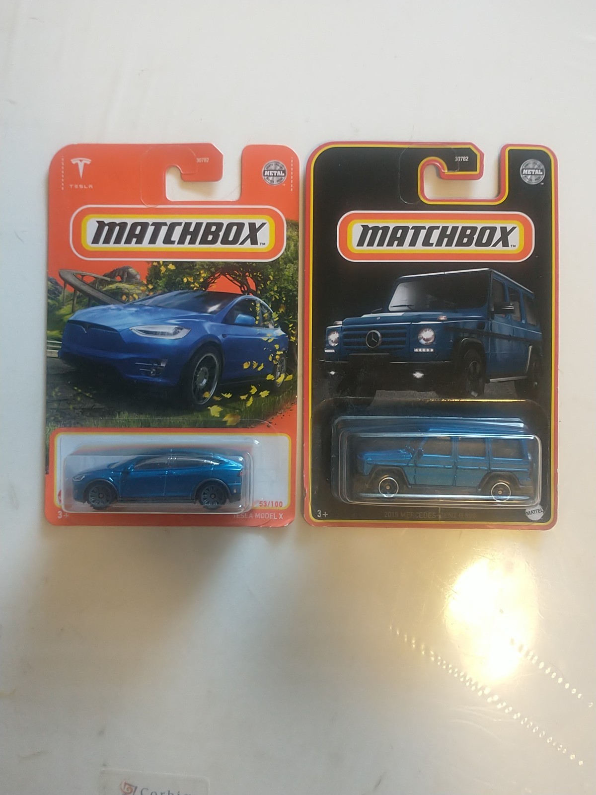 53/100 MATCHBOX EV TESLA MODEL X METALLIC BLUE Mercedes Benz G 500