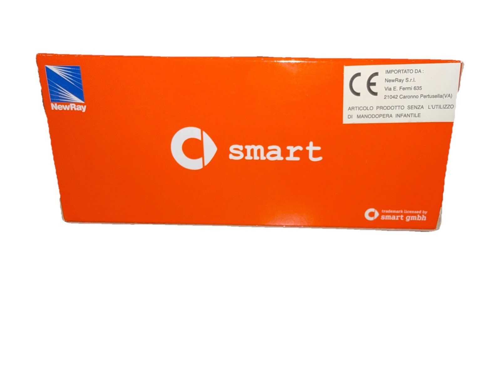 SMART FORTWO FOR TWO Scale 1/43 Metal Car Yellow NEW-RAY Toy Brand New