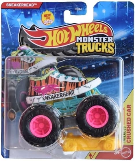 Hot Wheels 2026 Monster Trucks Sneakerhead Shoe Die-Cast Vehicle, 1:64 Scale, St